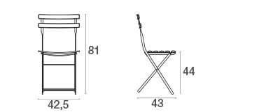 Emu Sedia pieghevole Arc en ciel