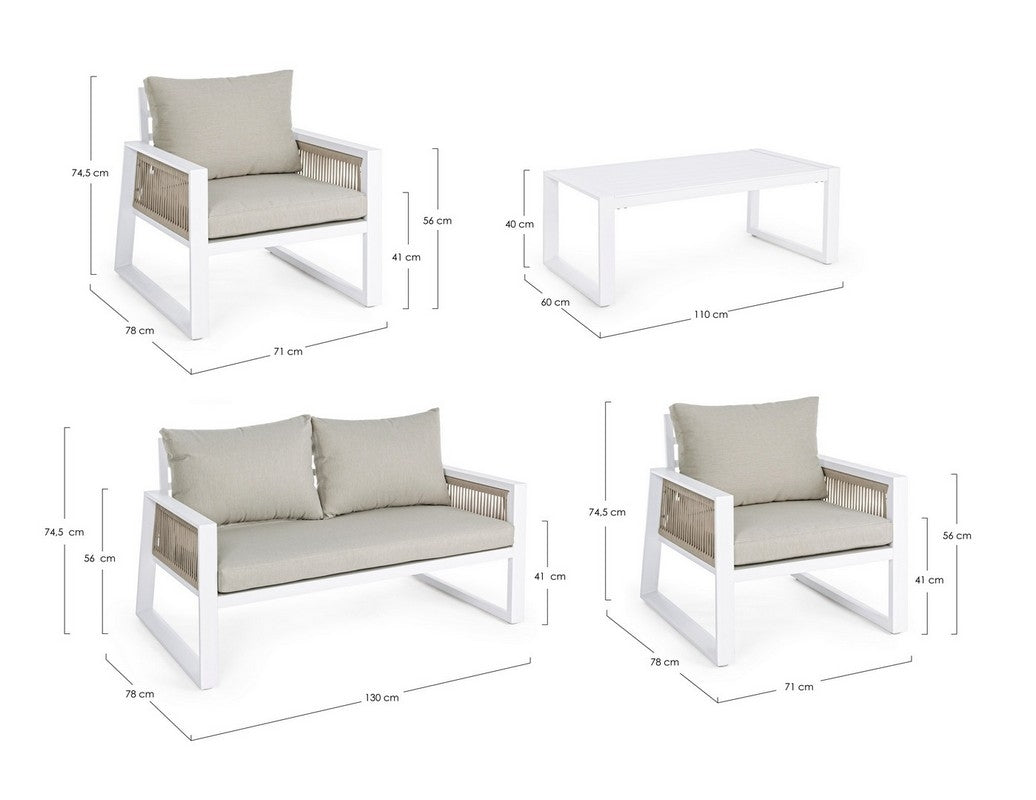 Salotto Bizzotto Collection Captiva - Bianco