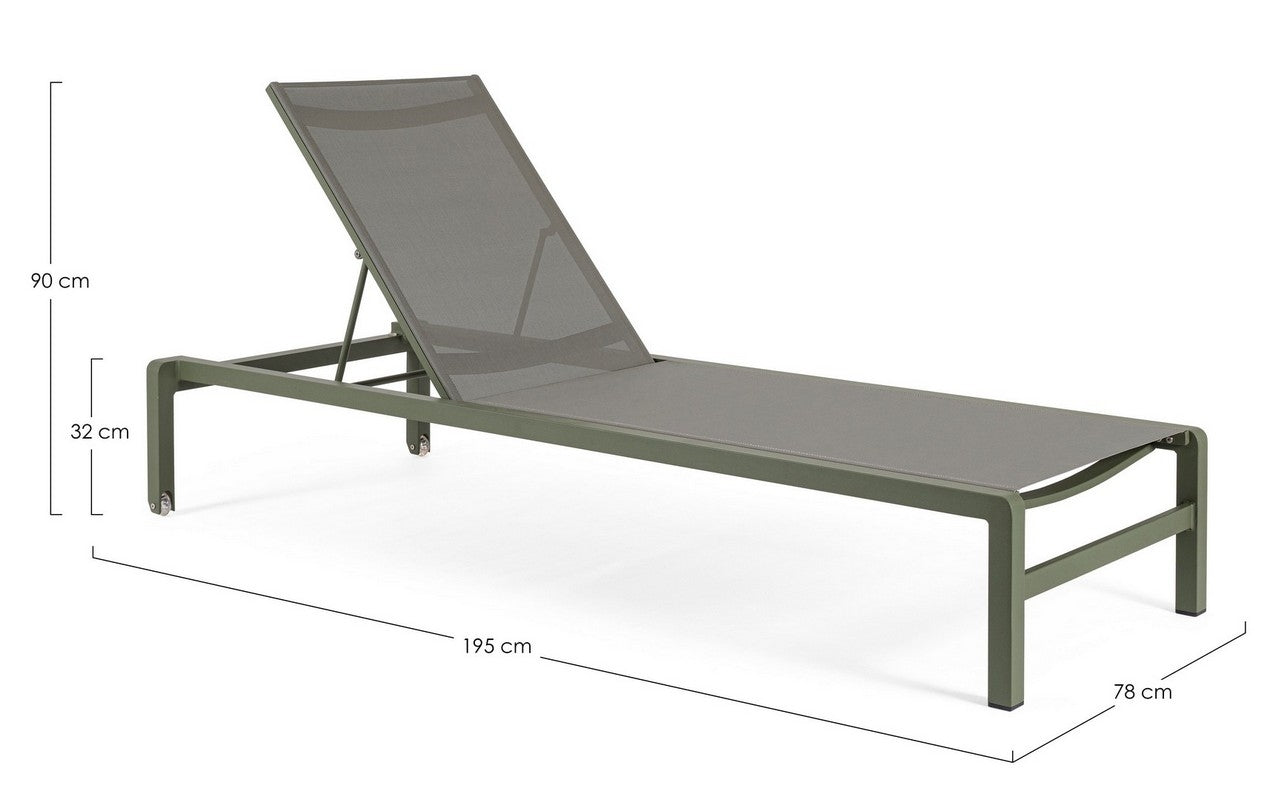 Lettino Bizzotto Collection Konnor - Verde Militare