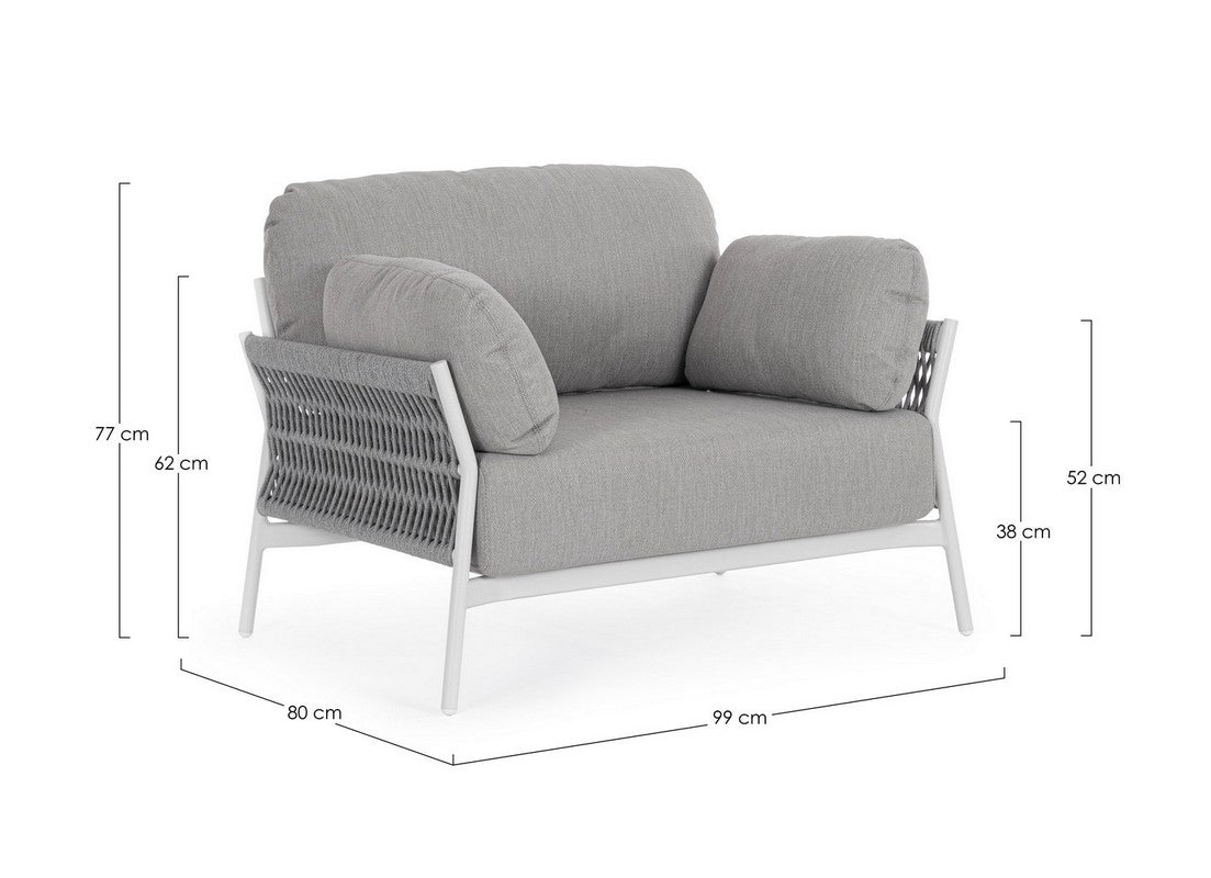 Poltrona Bizzotto Collection Pardis - Bianco