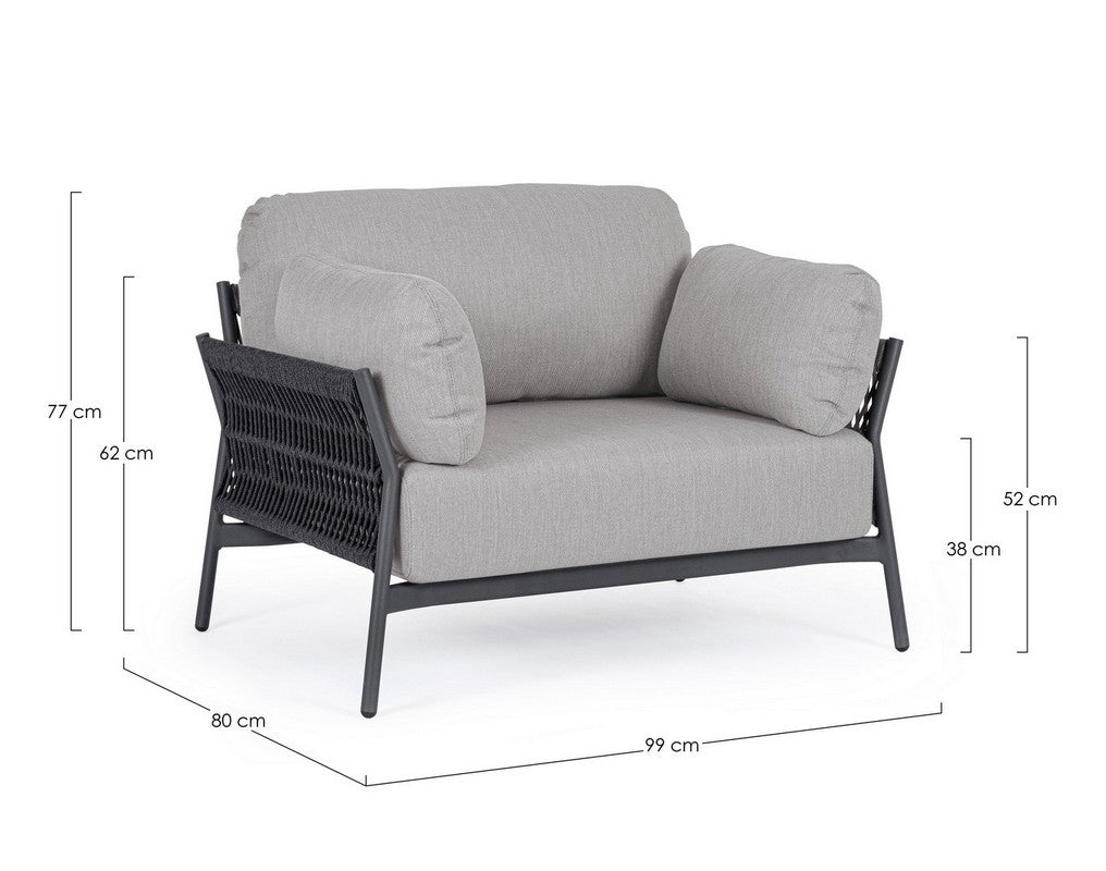 Poltrona Bizzotto Collection Pardis - Antracite