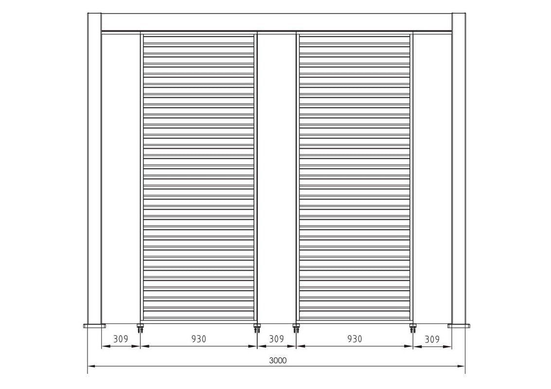 Pergola Bizzotto Collection Ocean 3x4 - Natural/Antracite