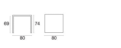 Emu Tavolo quadrato 80x80 Nova