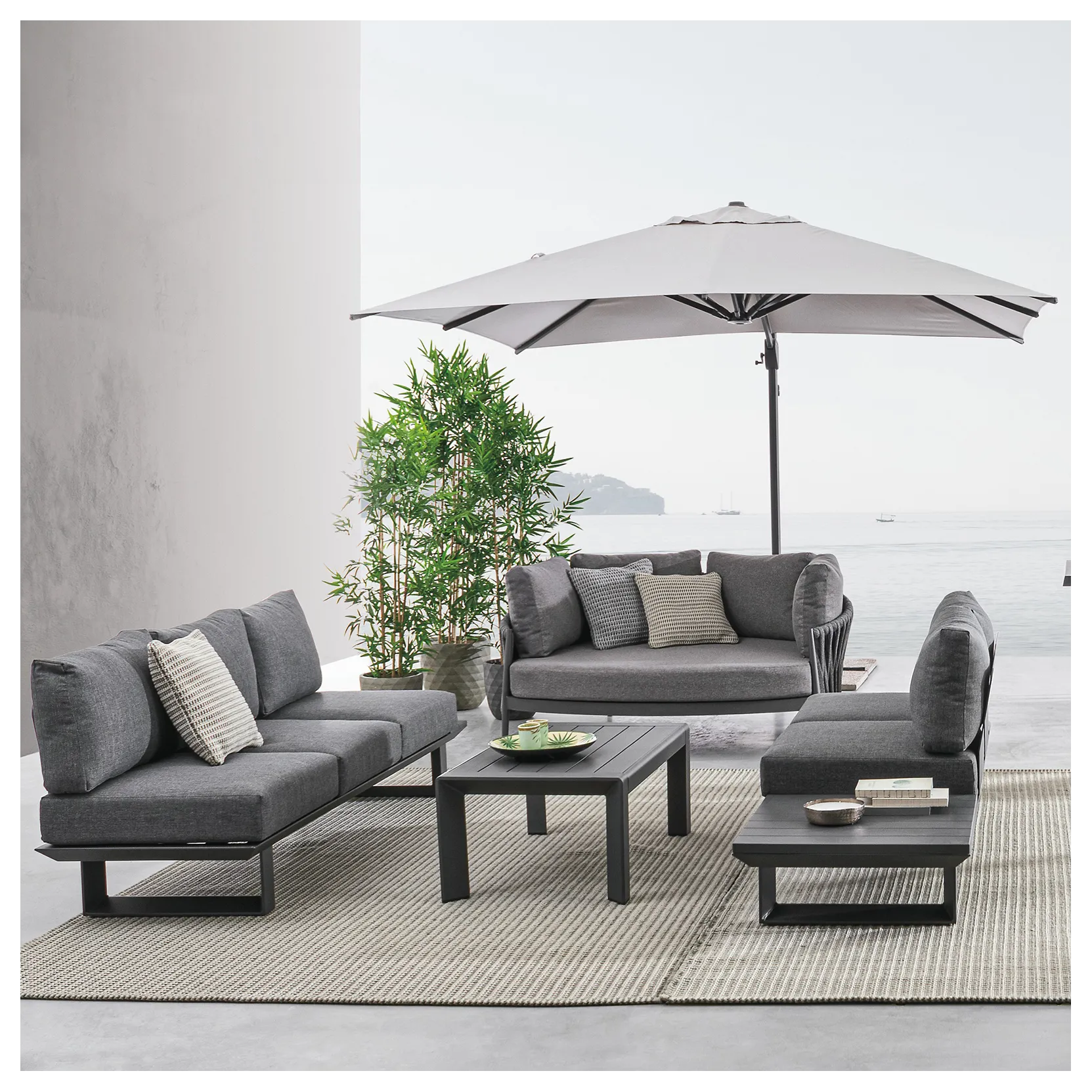 Bizzotto Salotto Angolare Konnor - Antracite