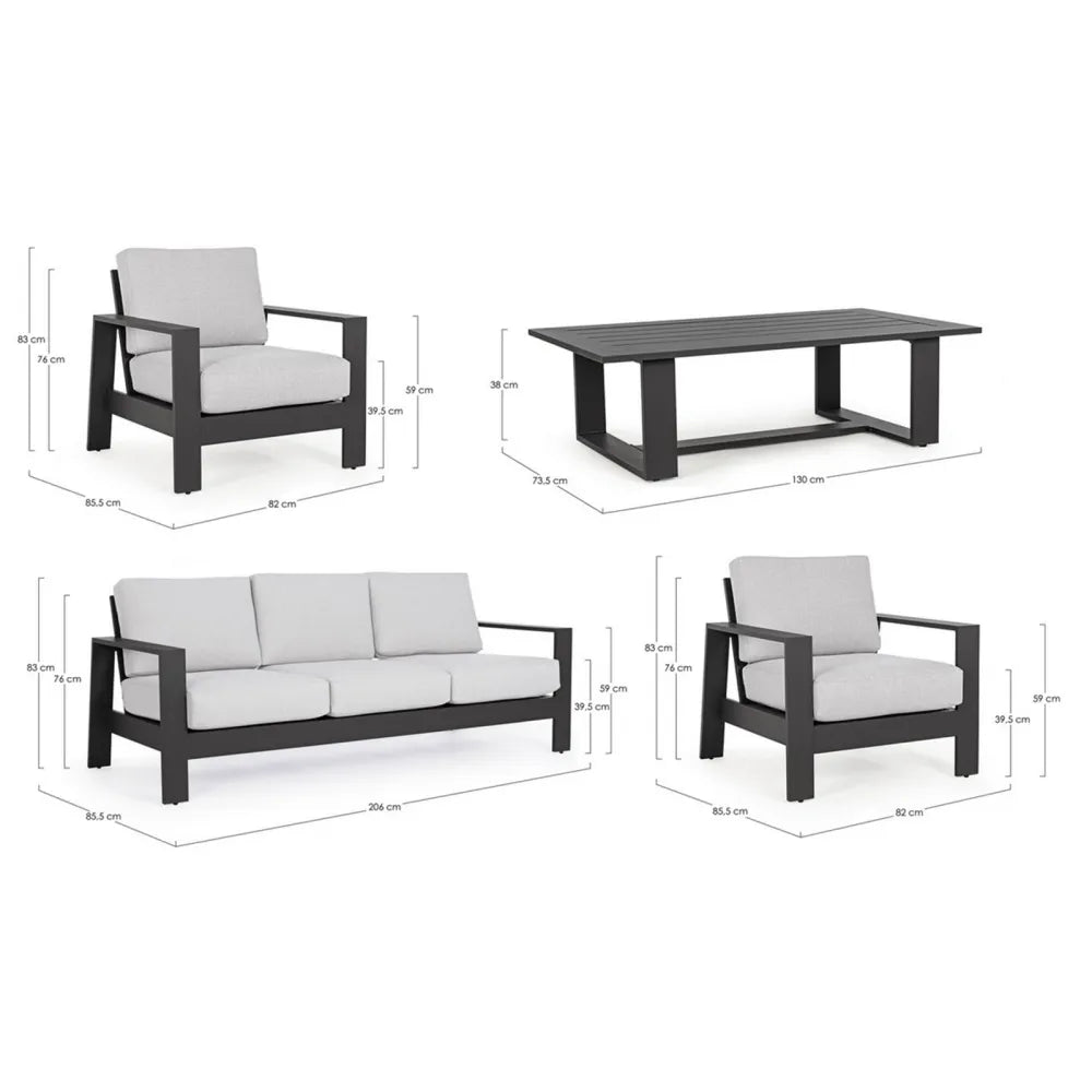 Salotto Bizzotto Collection Baltic - Antracite