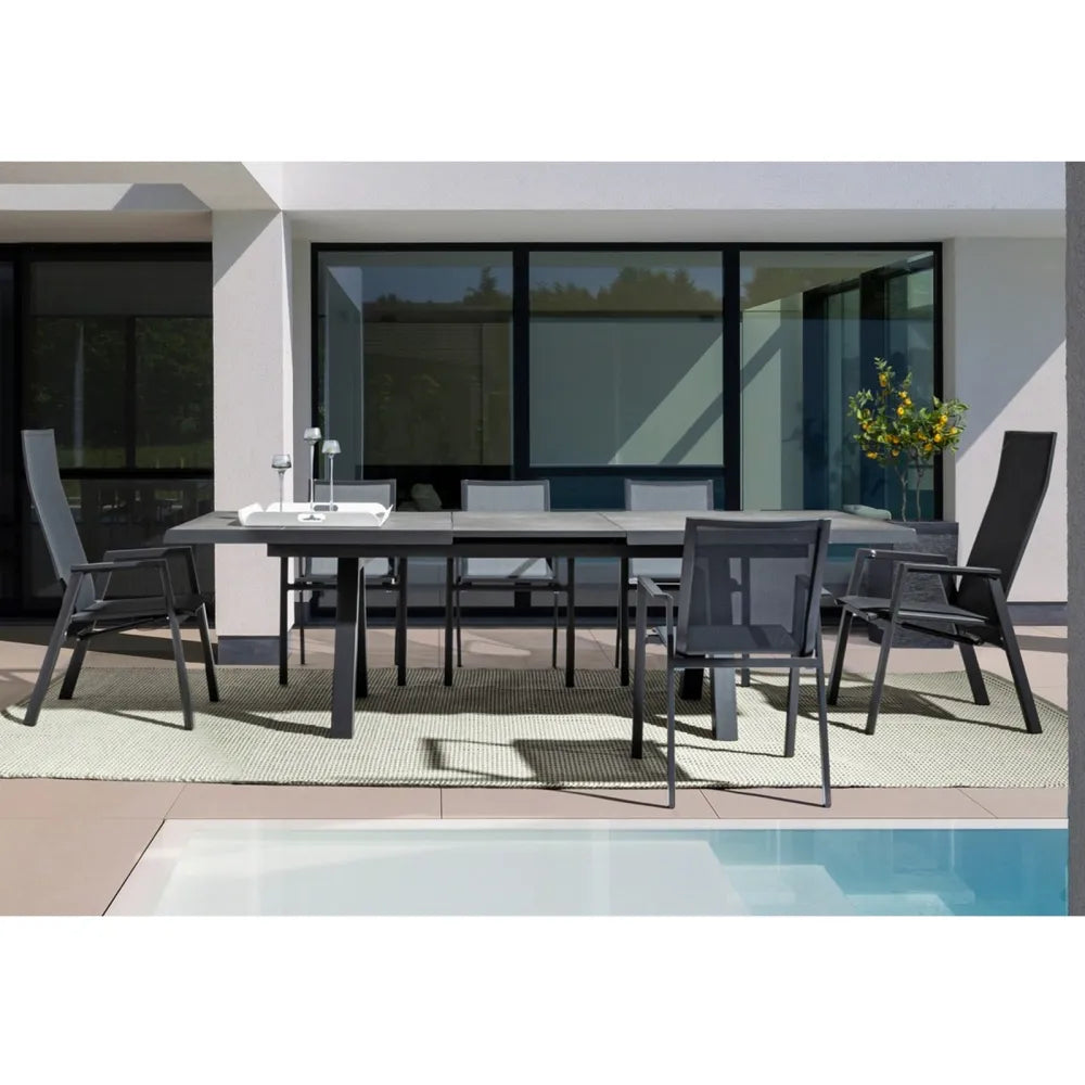 Tavolo Bizzotto Collection Krion 205/265x103 - Antracite