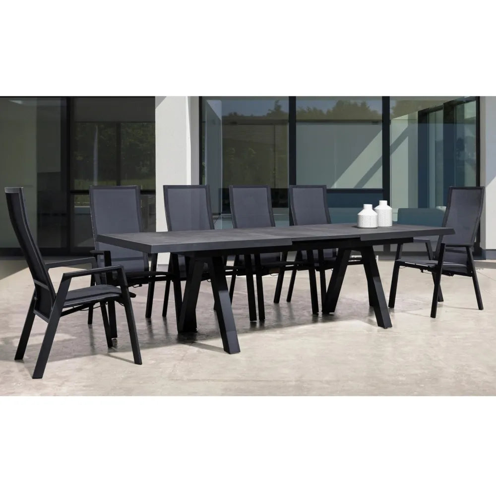 Tavolo Bizzotto Collection Krion 205/265x103 - Antracite