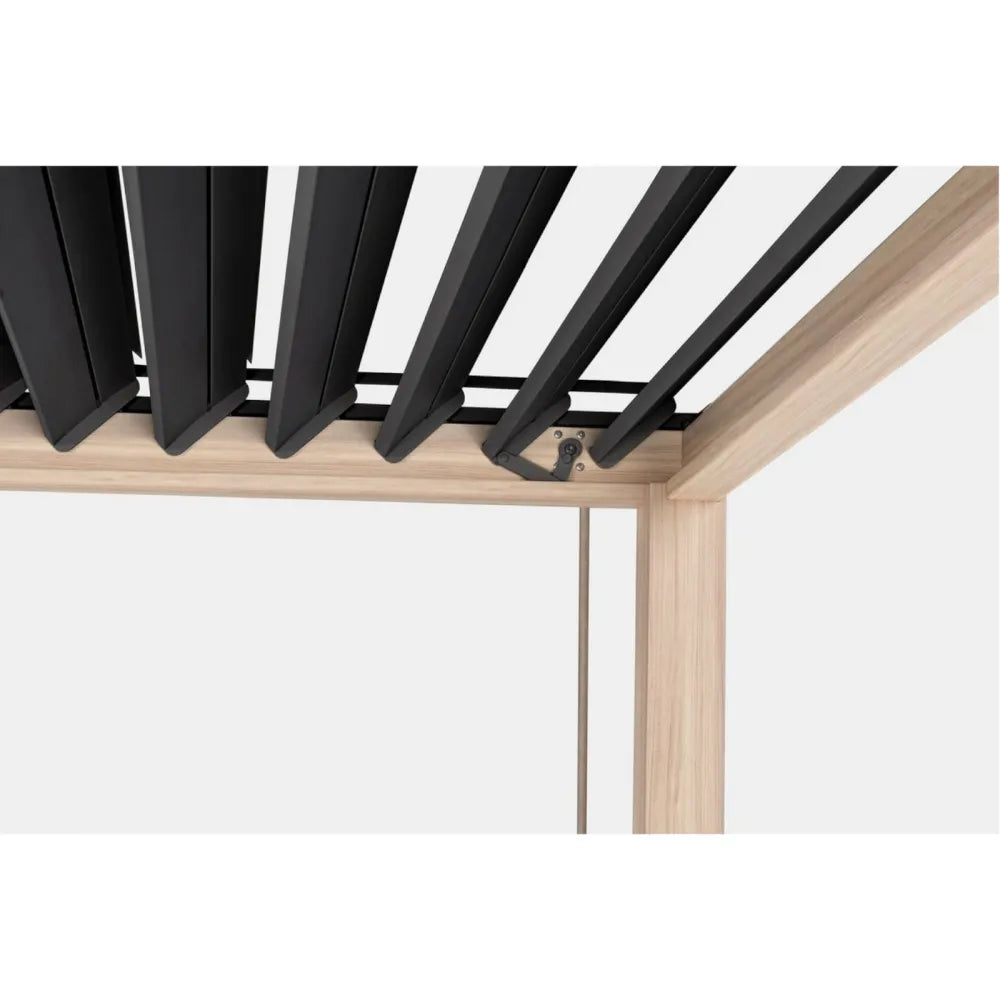 Pergola Bizzotto Collection Ocean 3.6x3.6 - Alluminio Effetto Legno/Antracite