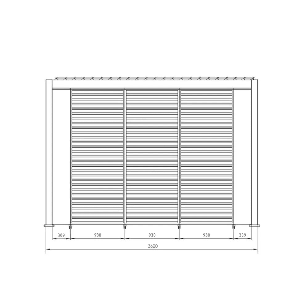 Pergola Bizzotto Collection Ocean 3.6x3.6 - Alluminio Effetto Legno/Antracite