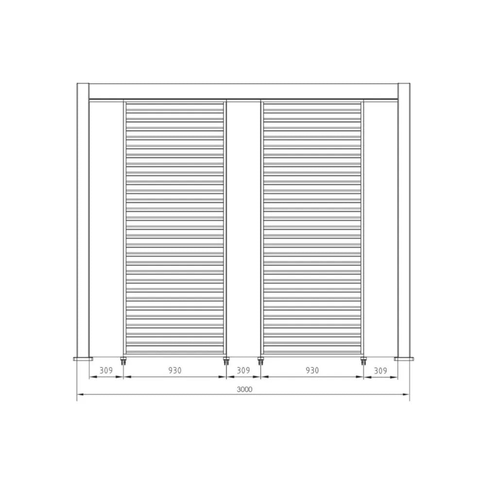 Pergola Bizzotto Collection Ocean 3,6x6 - Bianco