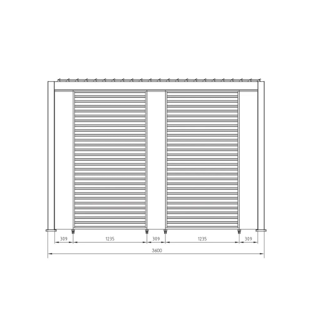 Pergola Bizzotto Collection Ocean 3,6x6 - Bianco