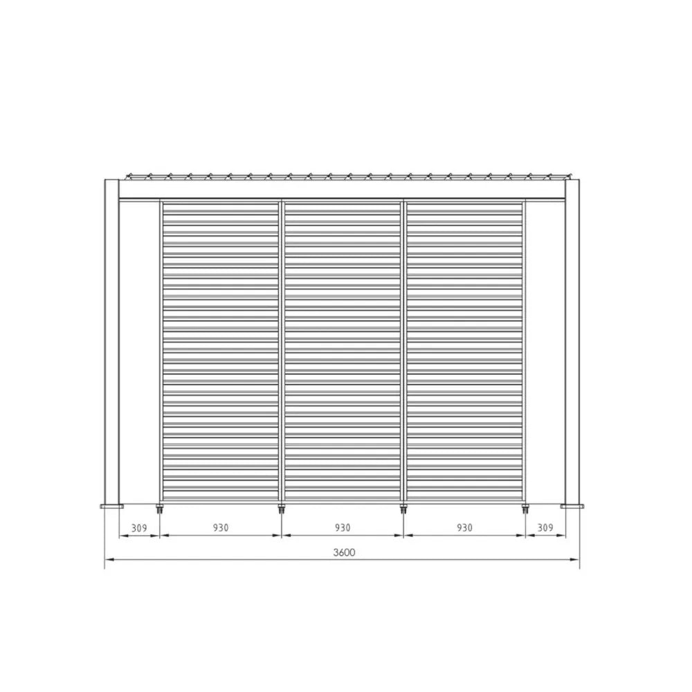 Pergola Bizzotto Collection Ocean 3,6x6 - Bianco