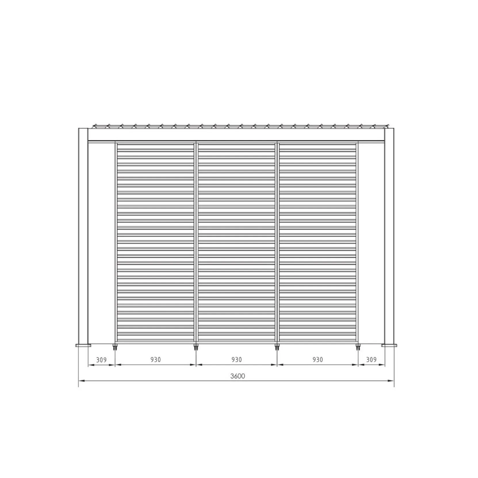 Pergola Bizzotto Ocean Bianca 3.6x6