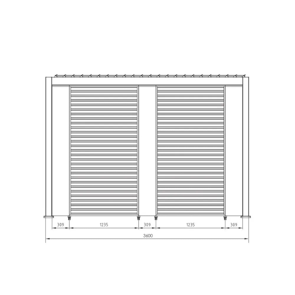 Pergola Bizzotto Collection Ocean 3,6x7,2 - Antracite
