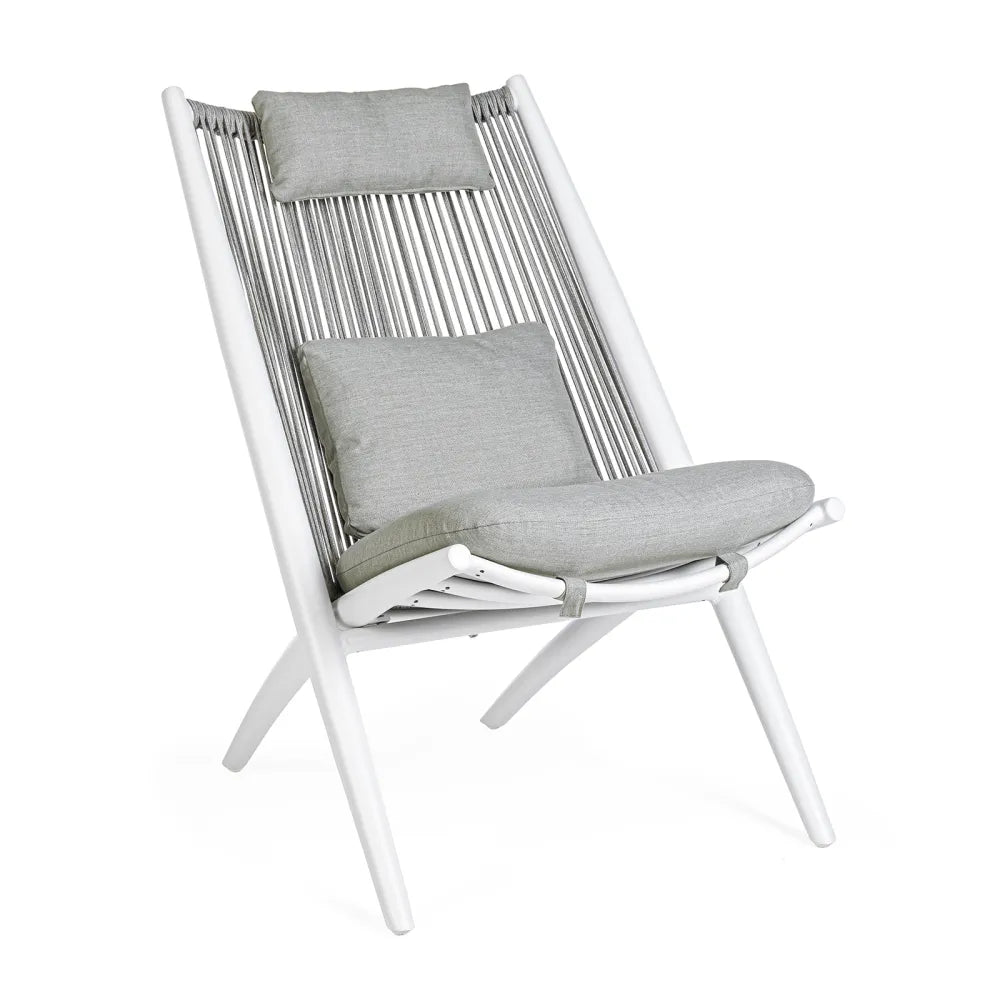 Poltrona Lounge Bizzotto Collection Aloha - Bianco