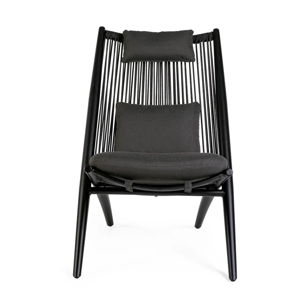 Poltrona Lounge Bizzotto Collection Aloha - Nero