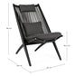 Poltrona Lounge Bizzotto Collection Aloha - Nero