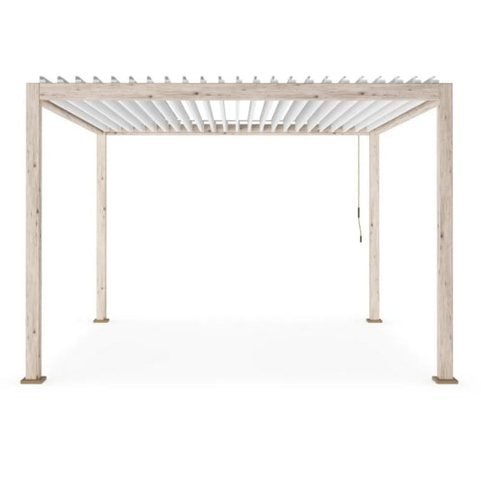 Pergola Bizzotto Collection Ocean 3.6x3.6 - Alluminio Effetto Legno/Bianco