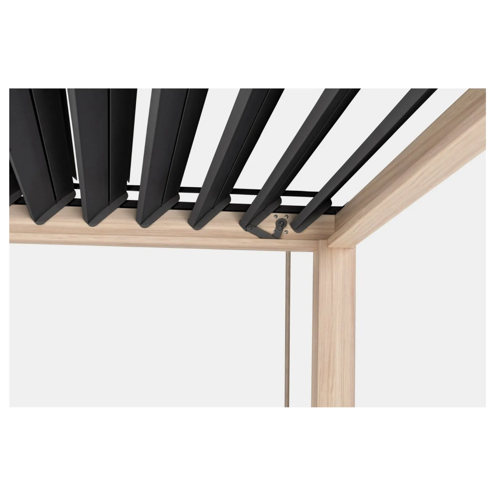 Pergola Bizzotto Ocean Alluminio Effetto Legno Antracite  3.6x3.6