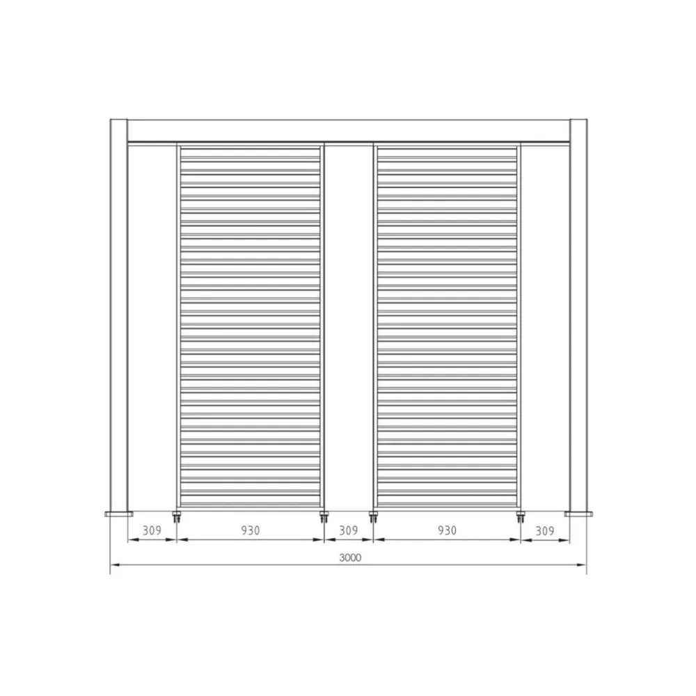 Pergola Bizzotto Collection Ocean 3,6x6 - Antracite