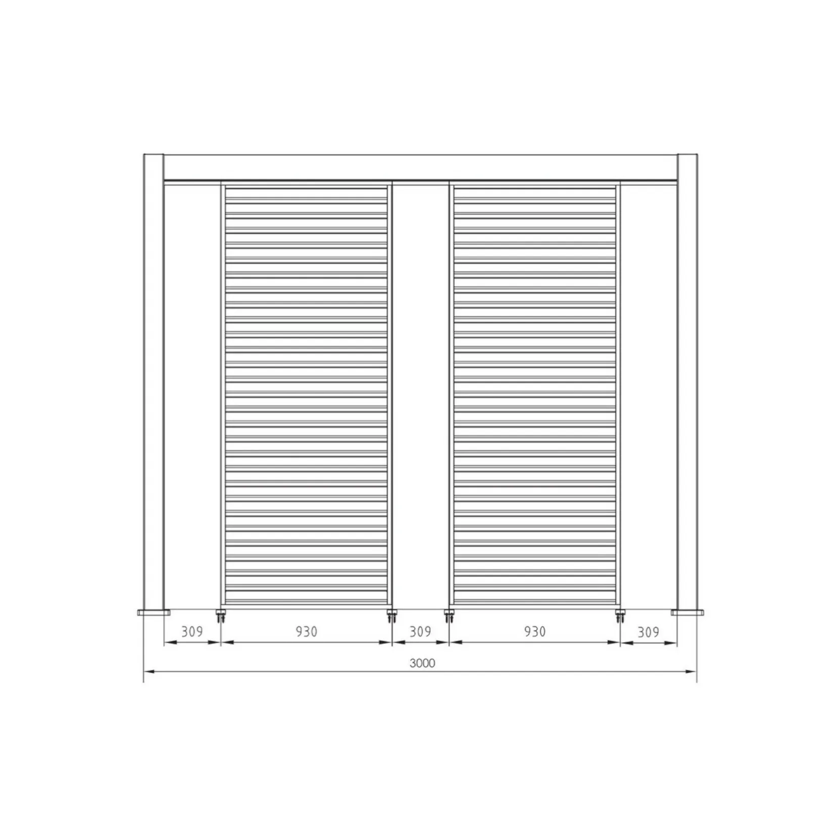 Pergola Bizzotto Ocean Bianca 3.6x6