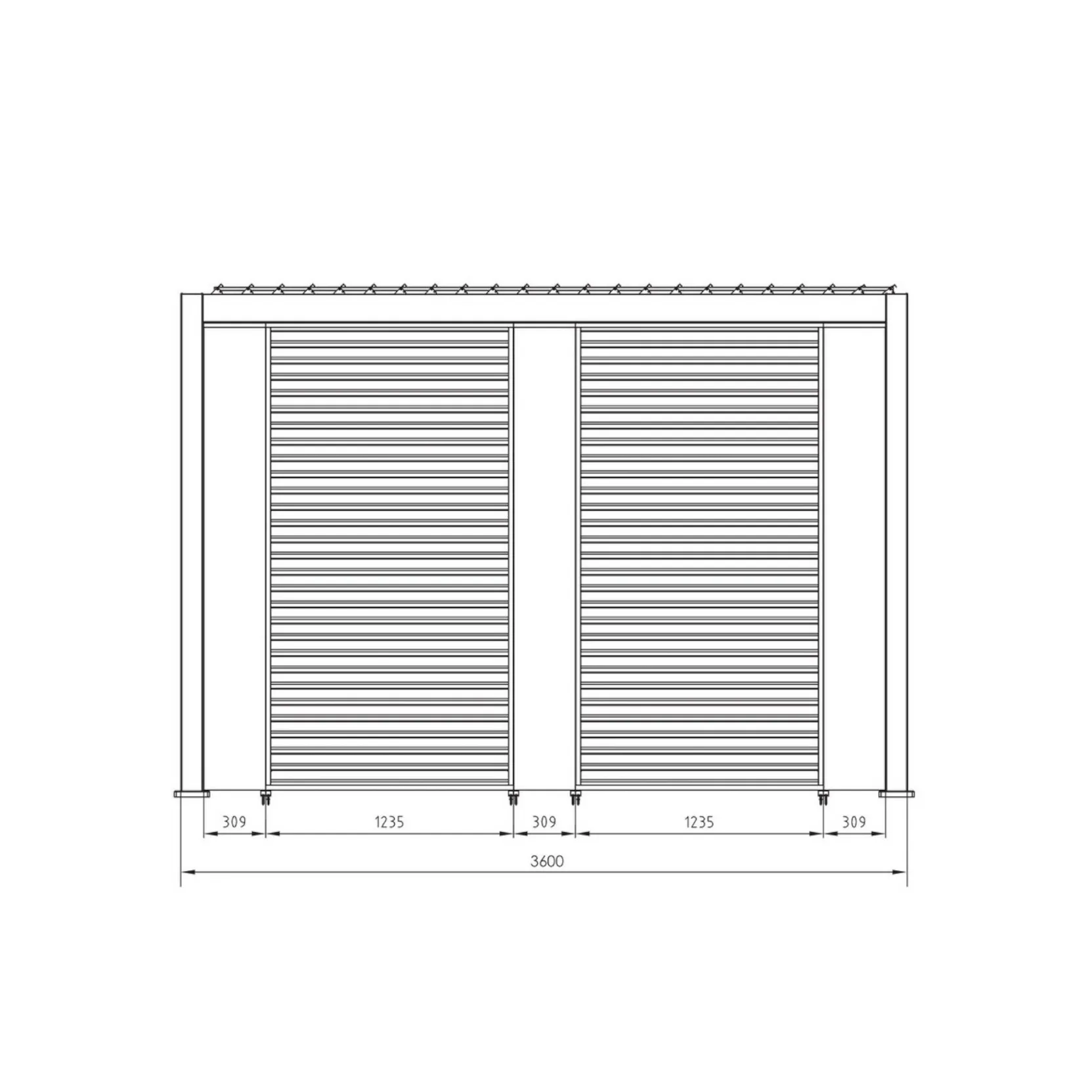 Pergola Bizzotto Ocean Bianca 3.6x6