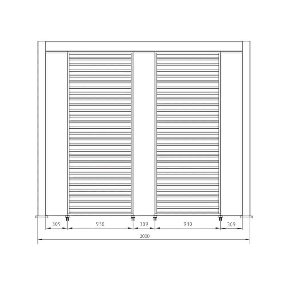 Pergola Bizzotto Collection Ocean 3x3 - Antracite