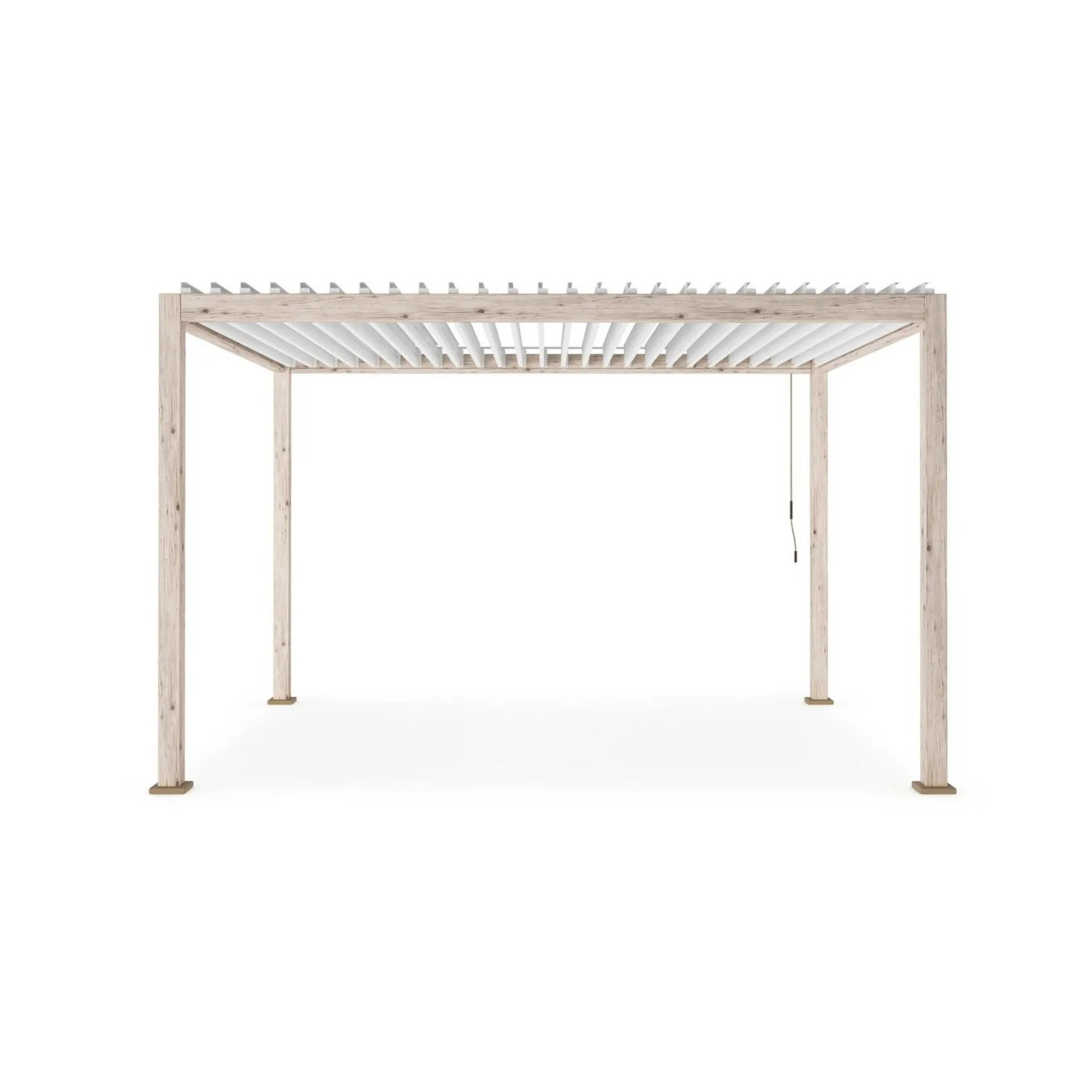 Pergola Bizzotto Ocean Alluminio Effetto Legno Bianco  3x4